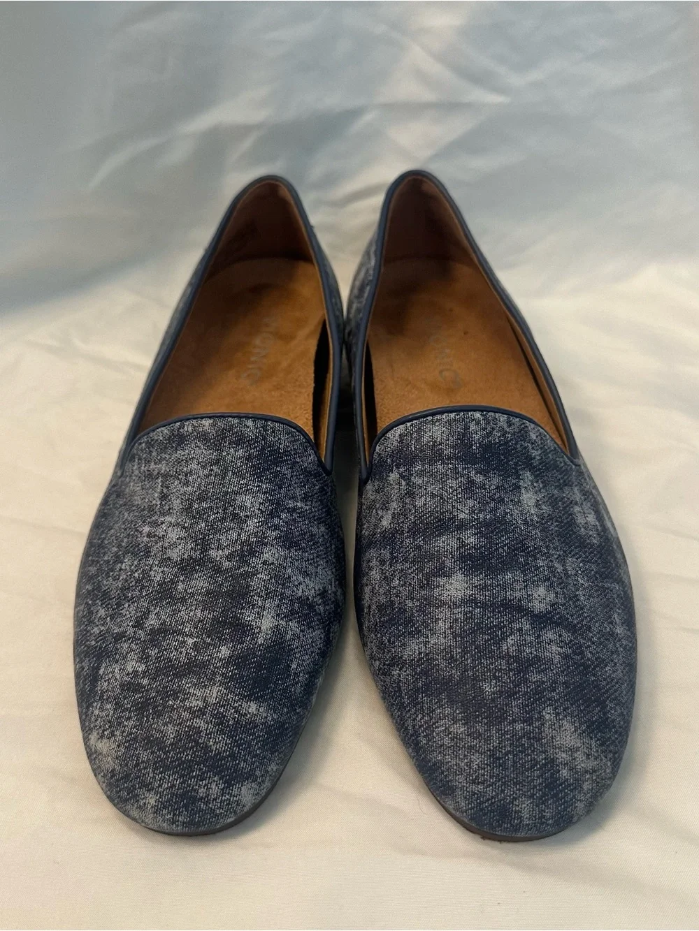 Vionic Women's Blue Marbled Slip-On Loafers 7